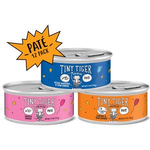 Tiny Tiger Classic Pate Variety Pack Canned Cat Food, 5.5-oz can, case of 12