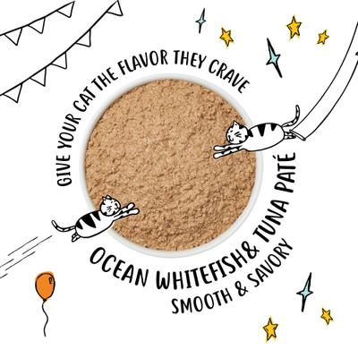 Show full view: Tiny Tiger Pate Ocean Whitefish & Tuna Dinner Canned Cat Food, 5.5-oz can, case of 24 slide 5 of 11