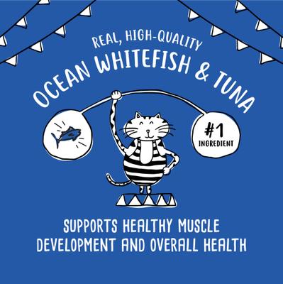 Show full view: Tiny Tiger Shreds with Ocean Whitefish & Tuna in Sauce Canned Cat Food, 5.5-oz can, case of 24 slide 6 of 11