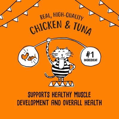 Show full view: Tiny Tiger Pate Chicken & Tuna Dinner Canned Cat Food, 5.5-oz can, case of 24 slide 6 of 11