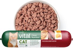 Freshpet Vital Chicken & Beef Recipe Fresh Cat Food, 1-lb roll, case of 8