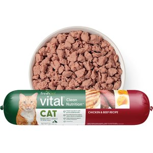 Freshpet Vital Chicken & Beef Recipe Fresh Cat Food, 1-lb roll, case of 8