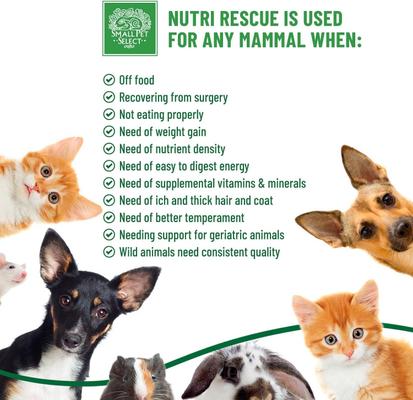Show full view: Small Pet Select Nutri-Rescue Liquid Small Pet Supplement, 8-fl oz bottle slide 6 of 8