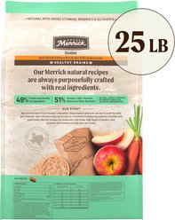 Merrick Healthy Grains Senior Recipe Dry Dog Food, 25-lb bag slide 2 of 8