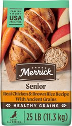 Merrick Healthy Grains Senior Recipe Dry Dog Food, 25-lb bag