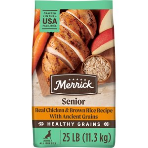Merrick Healthy Grains Senior Recipe Dry Dog Food, 25-lb bag