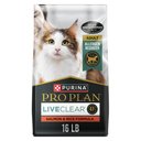 Purina Pro Plan LiveClear Probiotic High Protein Salmon & Rice Formula Dry Cat Food, 16-lb bag