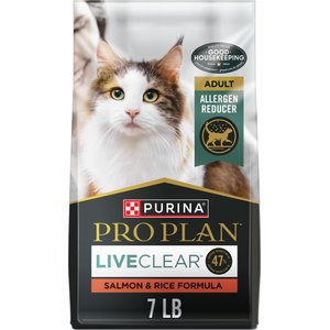 Purina Pro Plan LiveClear Probiotic High Protein Salmon & Rice Formula Dry Cat Food, 7-lb bag