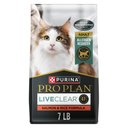 Purina Pro Plan LiveClear Probiotic High Protein Salmon & Rice Formula Dry Cat Food, 7-lb bag