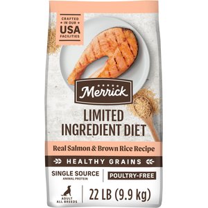 Merrick Limited Ingredient Diet Real Salmon & Brown Rice Recipe with Healthy Grains Dry Dog Food, 22-lb bag