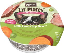 Merrick Lil' Plates Grain-Free Small Breed Wet Dog Food Little Lamb Chop Stew, 3.5-oz tub, case of 12