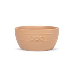 Waggo Farmhouse Ceramic Dog Bowl, 4-cup, Clay