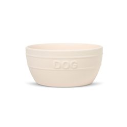 Waggo Farmhouse Ceramic Dog Bowl, 4-cup, Buttercream