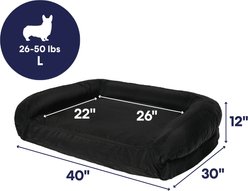 Frisco Orthopedic Durable Couch Dog & Cat Bed, Black, Large slide 2 of 8