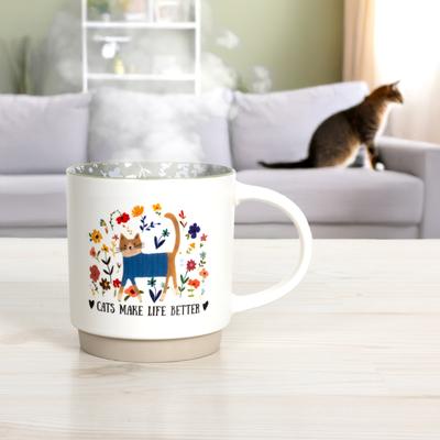 Show full view: Pavilion Cats Make Life Better Coffee Mug, 18-oz slide 2 of 3