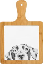 Pavilion Bamboo & Ceramic Dog Trivet, 7.5-in