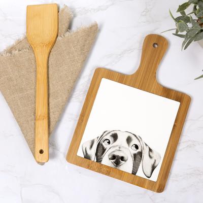 Show full view: Pavilion Bamboo & Ceramic Dog Trivet, 7.5-in slide 2 of 3