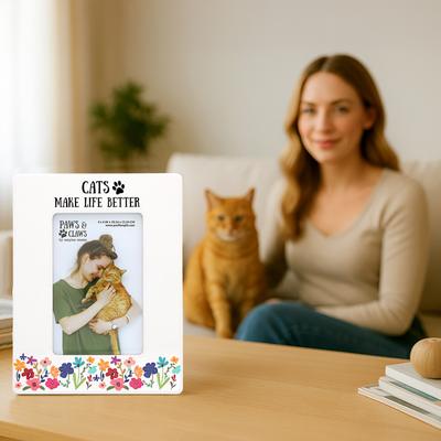 Show full view: Pavilion Cats Make Life Better Frame, 6.25 x 8.25-in slide 2 of 3