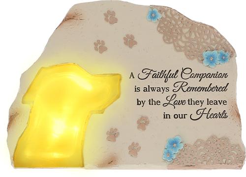 Show full view: Pavilion Solar Dog Memorial Garden Stone, 7 x 5-in slide 3 of 3