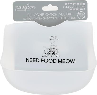 Show full view: Pavilion Need Food Meow Silicone Bib slide 3 of 3