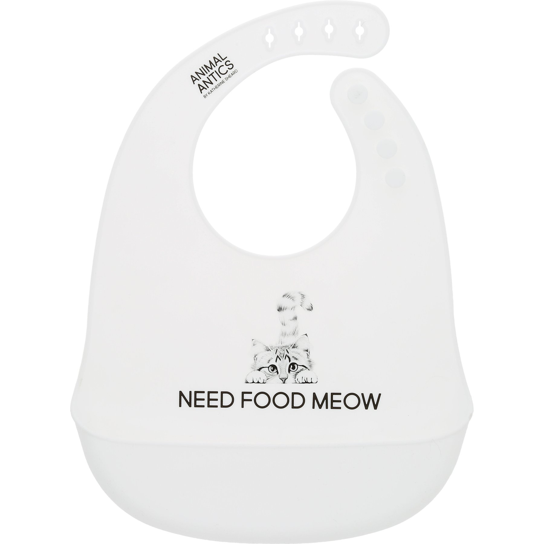 Pavilion Need Food Meow Silicone Bib