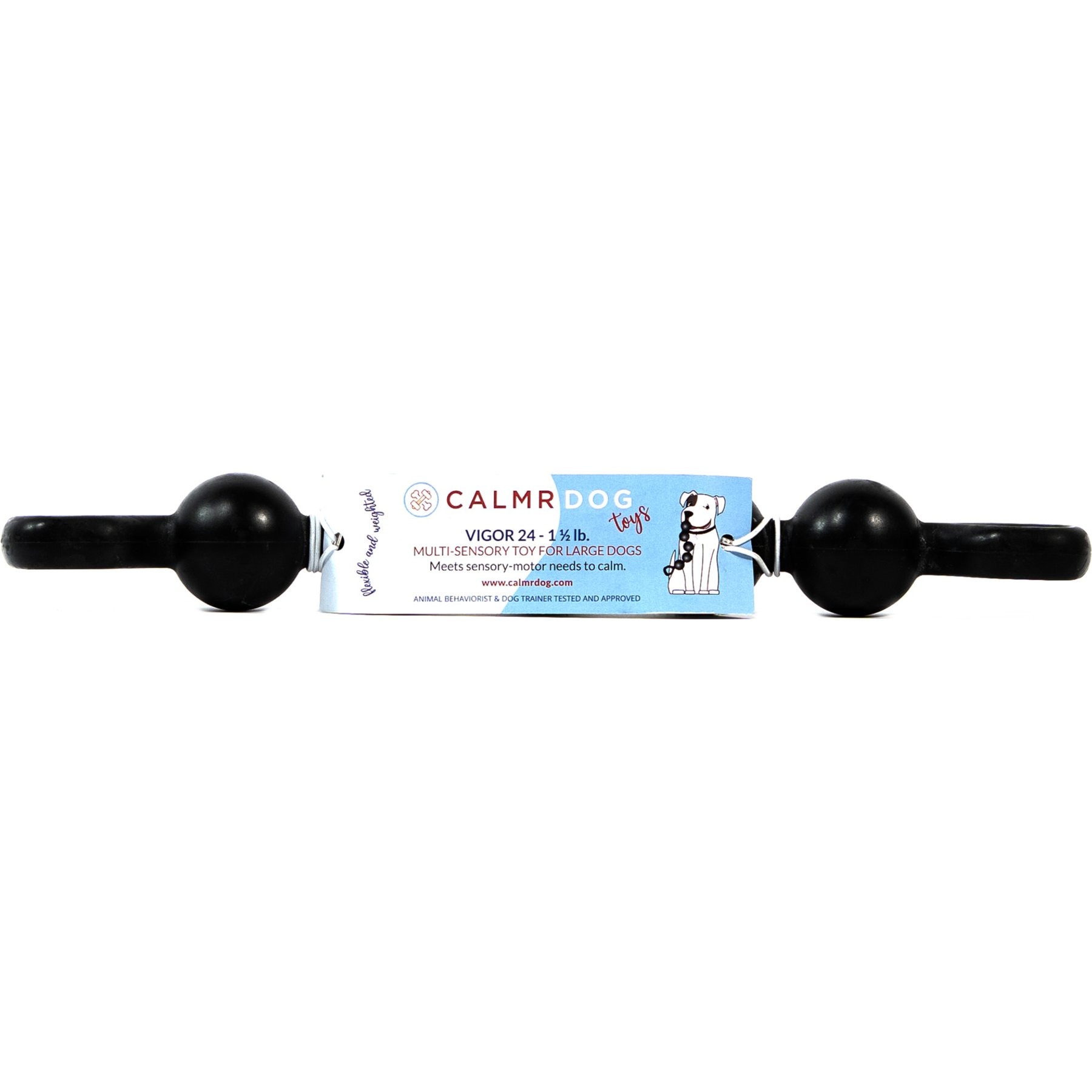 CALMR Dog Toys Vigor 16-oz Interactive Dog Toy, Black