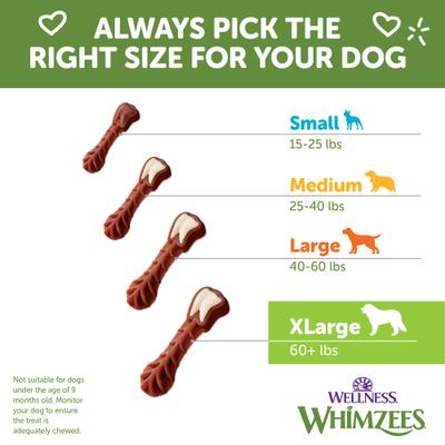 Show full view: WHIMZEES by Wellnes Value Box Adult Dental Dog Chew Treats, 4-lb box, 15 count slide 8 of 12