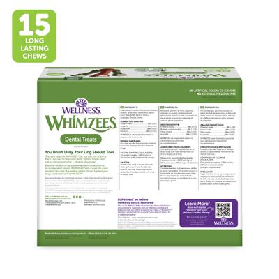 Show full view: WHIMZEES by Wellnes Value Box Adult Dental Dog Chew Treats, 4-lb box, 15 count slide 3 of 12