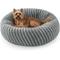 Show in main carousel: JOEJOY Washable Anti Slip Bottom, Calming Donut Puppy, Dog & Cat Bed with Removable Zipper Cover, Grey, 23 x 23 x 8-in slide 1 of 8