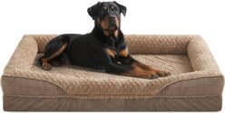 JOEJOY Orthopedic Waterproof, Egg-Crate Memory Foam Puppy, Dog & Cat Couch Bed with Washable Removable Cover, Brown, XX-Large: 48 x 35 x 8-in