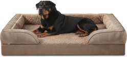 JOEJOY Orthopedic Waterproof, Egg-Crate Foam Puppy, Dog & Cat Couch Bed with Washable Removable Cover, Brown, XX-Large: 48 x 35 x 7-in