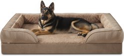 JOEJOY Orthopedic Waterproof, Egg-Crate Foam Puppy, Dog & Cat Couch Bed with Washable Removable Cover, Brown, X-Large: 42 x 32 x 7-in