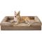 Show in main carousel: JOEJOY Orthopedic Waterproof, Egg-Crate Foam Puppy, Dog & Cat Couch Bed with Washable Removable Cover, Brown, Medium: 28 x 23 x 7-in slide 1 of 9