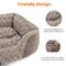 Show in main carousel: JOEJOY Rectangle Washable Orthopedic Soft Calming Furniture Style Sofa Puppy, Dog & Cat Bed with Anti-Slip Bottom, Beige, Medium: 25 x 21 x 8-in slide 4 of 8