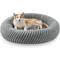 Show in main carousel: JOEJOY Washable Anti Slip Bottom, Calming Donut Puppy, Dog & Cat Bed with Removable Zipper Cover, Grey, 36 x 36 x 10-in slide 1 of 7