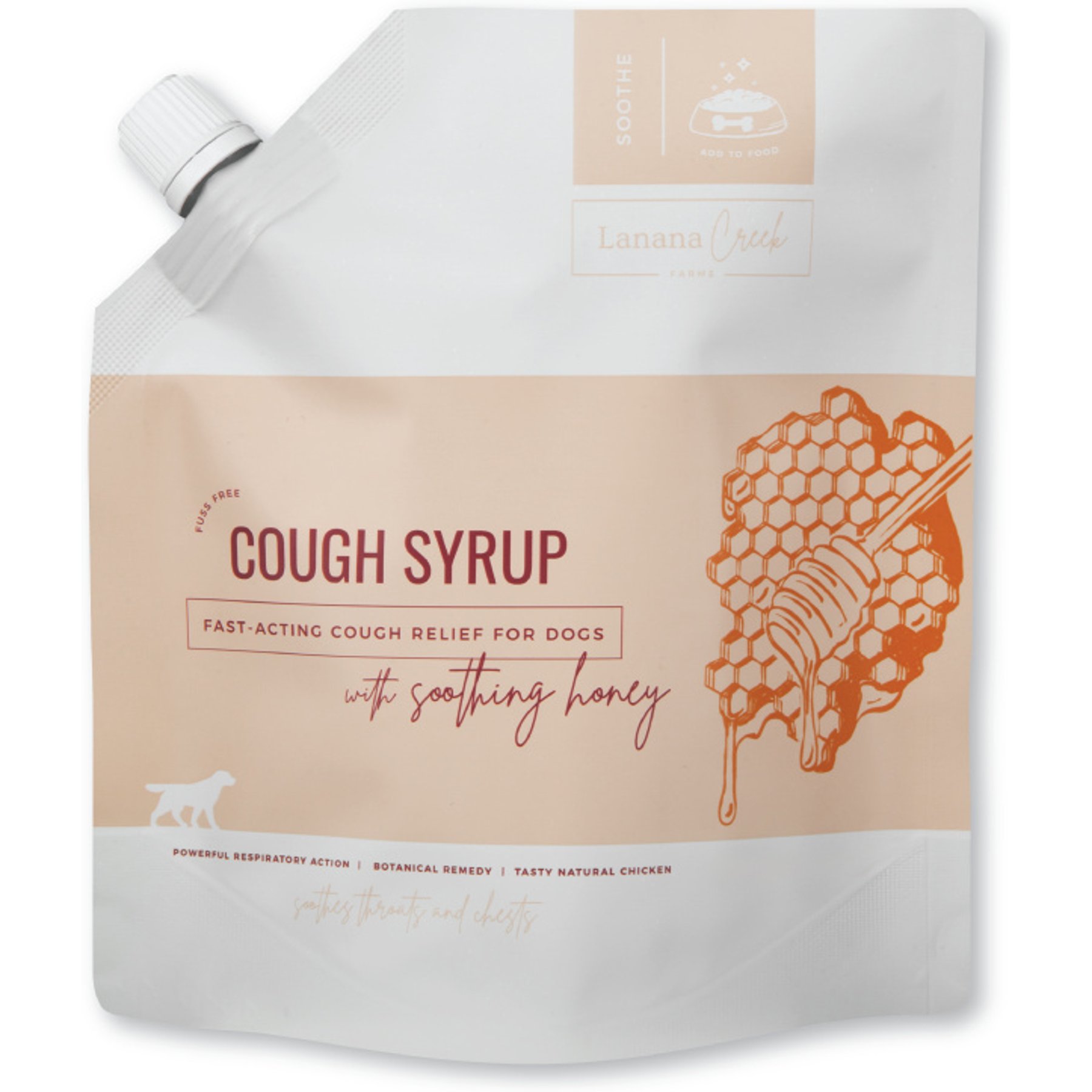 Lanana Creek Farms Cough Syrup for Dogs, 500-mL refill
