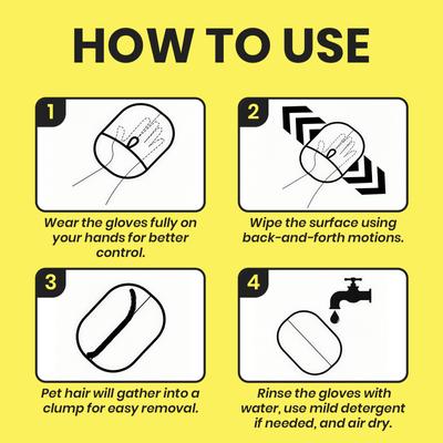 Show full view: Delomo Electrostatic Reusable Pet Hair Remover Glove, Gray, 9.1 x 6.5 x 0.9-in slide 7 of 8