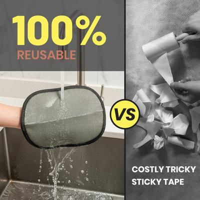 Show full view: Delomo Electrostatic Reusable Pet Hair Remover Glove, Gray, 9.1 x 6.5 x 0.9-in slide 5 of 8