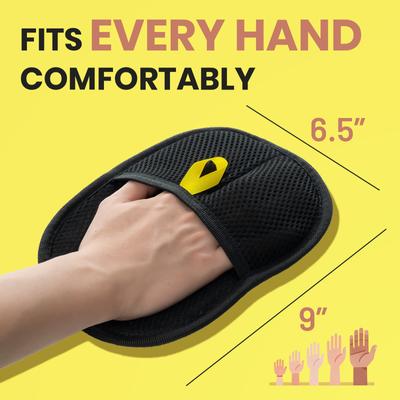 Show full view: Delomo Electrostatic Reusable Pet Hair Remover Glove, Gray, 9.1 x 6.5 x 0.9-in slide 2 of 8