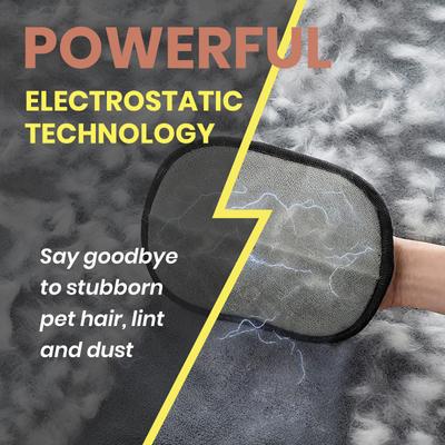 Show full view: Delomo Electrostatic Reusable Pet Hair Remover Glove, Gray, 9.1 x 6.5 x 0.9-in slide 3 of 8