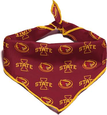 Show full view: ShopInstaPets Iowa State Cyclones Dog Bandana, Red, Small slide 4 of 5