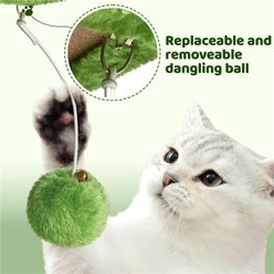Yaheetech 2-Level 23.5-in Plush Cat Tree & Condo, Green slide 2 of 6