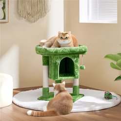 Yaheetech 2-Level 23.5-in Plush Cat Tree & Condo, Green