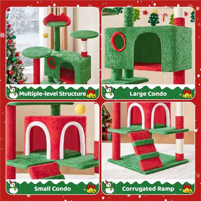Show full view: Yaheetech Cat Scratching Tree, 54-in, Red/Green slide 5 of 10