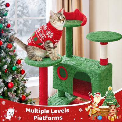 Show full view: Yaheetech Cat Scratching Tree, 54-in, Red/Green slide 7 of 10