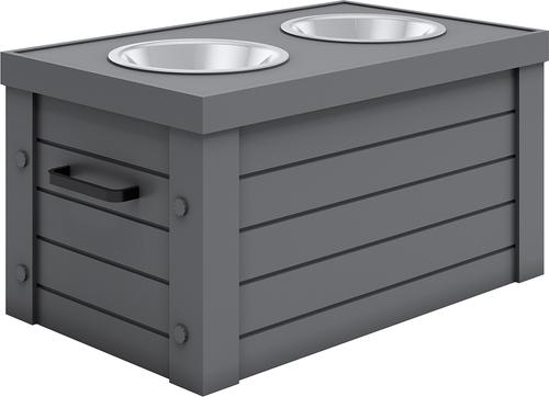 Show full view: New Age Pet ECOFLEX Piedmont Raised Dog Bowl Feeder, Grey, 6-cup slide 4 of 10