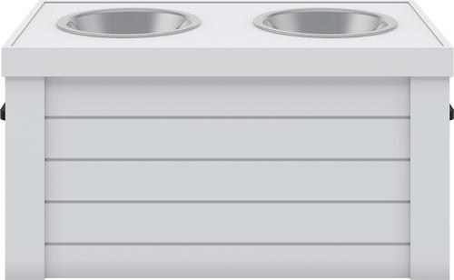 Show full view: New Age Pet ECOFLEX Piedmont Raised Dog Bowl Feeder, Antique White, 6-cup slide 4 of 9