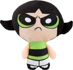 Buckle-Down Powerpuff Girls Buttercup Full Body Pose Squeaky Plush Dog Toy, Green, 8.5 x 8-in