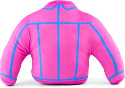 Buckle-Down Mattel Barbie Jacket Replica Squeaky Plush Dog Toy, Pink Blue, 10.5 x 8-in