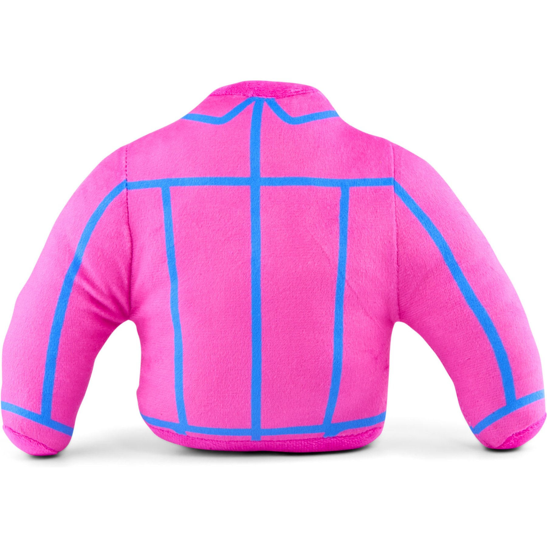 Buckle-Down Mattel Barbie Jacket Replica Squeaky Plush Dog Toy, Pink Blue, 10.5 x 8-in